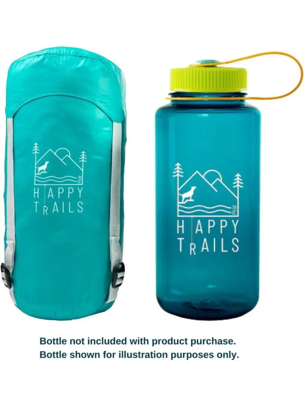 Ultralight Glacial Blue Dog Sleeping Bag & Packable Bed for Hiking & Camping